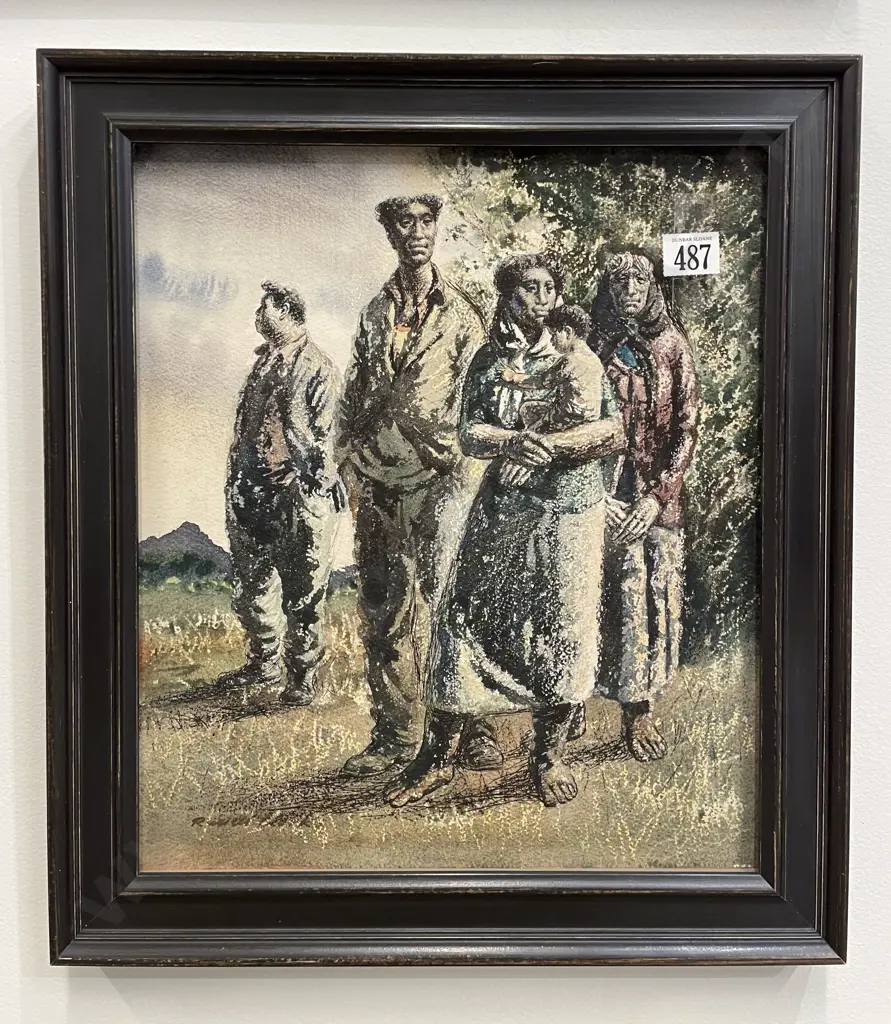 After Russell Clark, A Maori Family, Print Image 1++