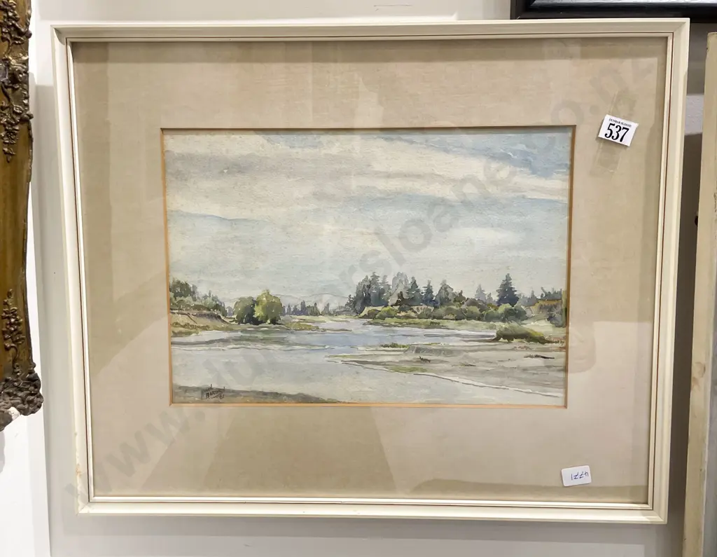William Rush - "Mountainous Landscape with Figures" - Watercolour (Please Note Photo Change) Image 1++