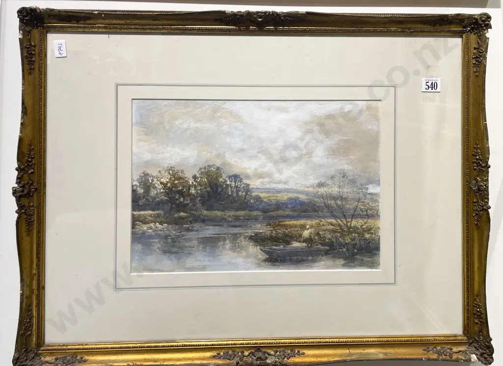 F. Widgery - "English Country Landscape" - Watercolour Image 1++