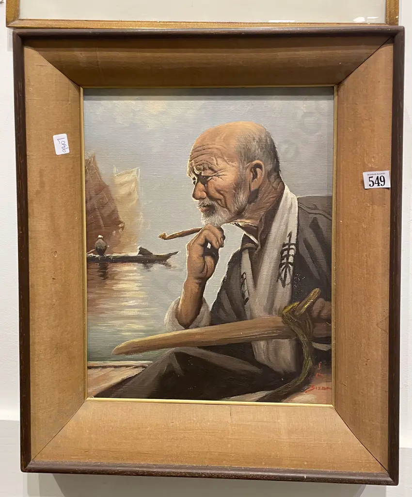 Bizon - "Portrait of a Man" - Oil on Canvas Image 1++