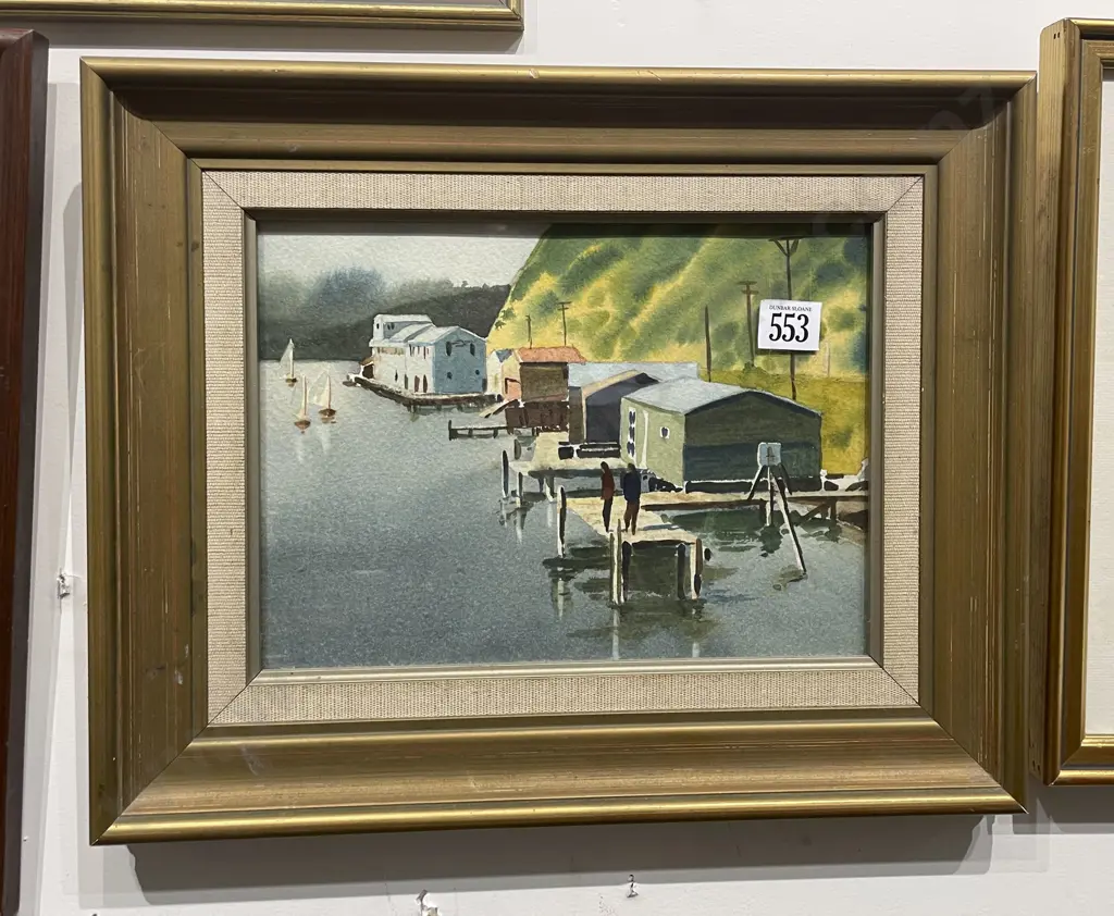 Unknown Artist - "Untitled Harbourside Landscape" - Watercolour Image 1++