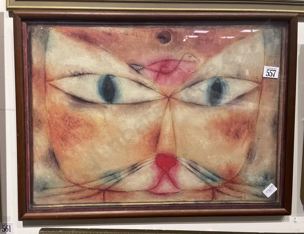 Paul Klee - "Cat & Bird" - Reproduction Print Image 1++