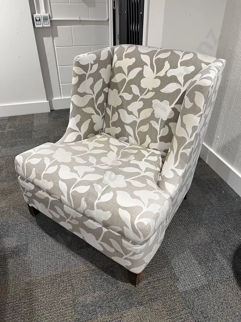 Modern Sloping Arm Bedroom Chair Image 1++