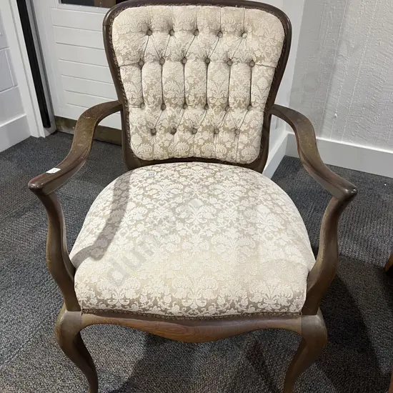Button Back Open Armchair