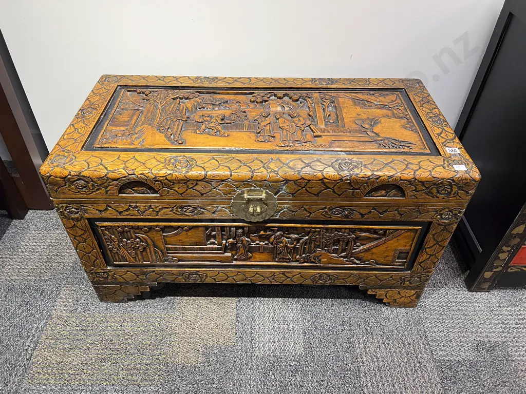 Carved Camphor Chest Image 1++