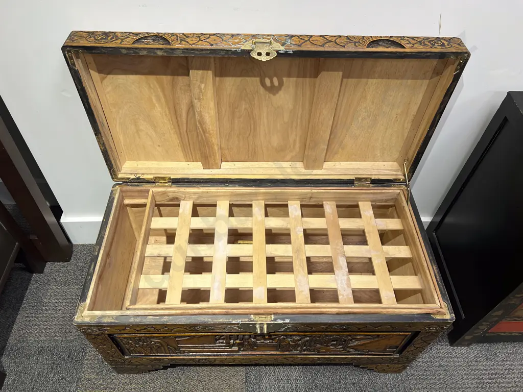 Carved Camphor Chest Image 1++