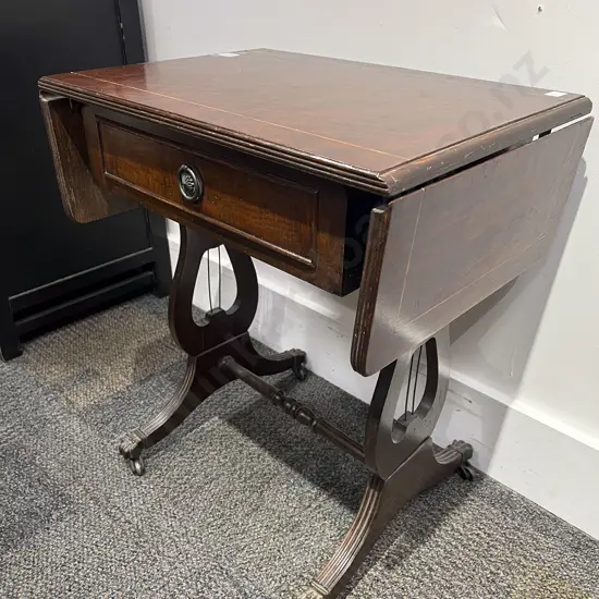 Regency Style Mahogany Sofa Table on Claw Feet