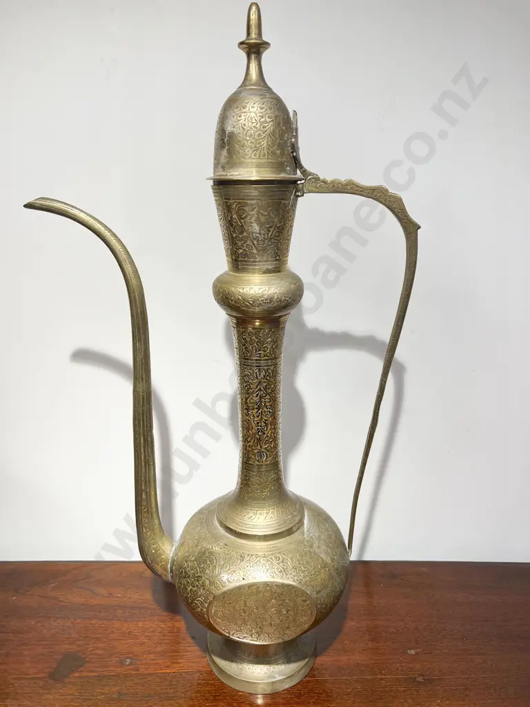 Large Eastern Brass Oil Lamp Image 1++