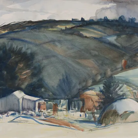 John Weeks (1888 - 1965) - Landscape with Farm Buildings