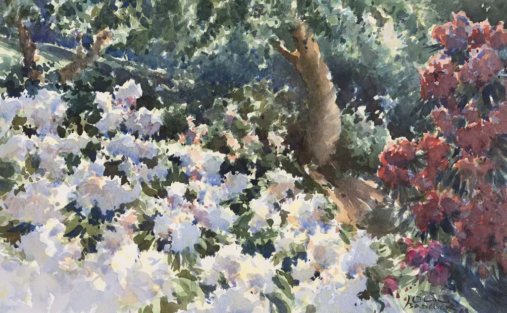 John Badcock (b 1952) - Marie's Garden Image 1++
