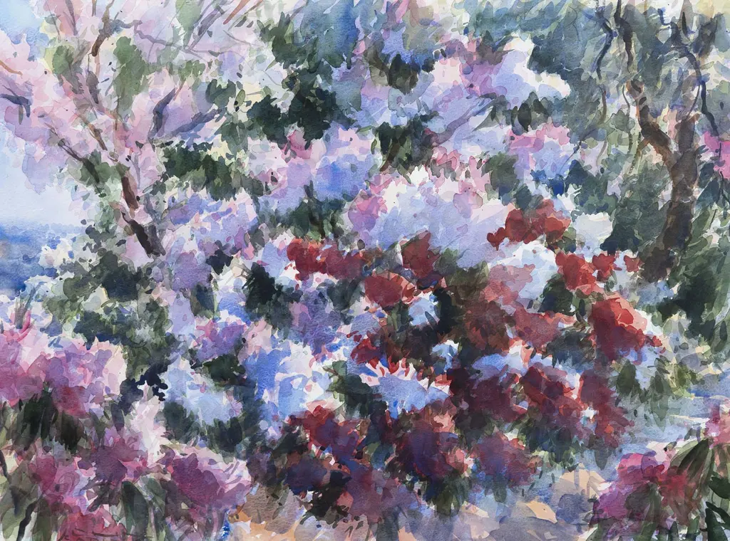 John Badcock (b 1952) - Fairy Land - Marie's Garden Image 1++
