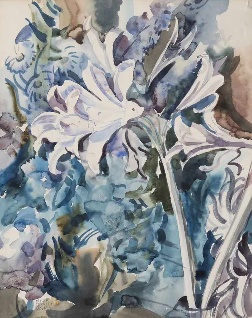 Olivia Spencer Bower (1905 - 1982) - Flowers 1950 Image 1++