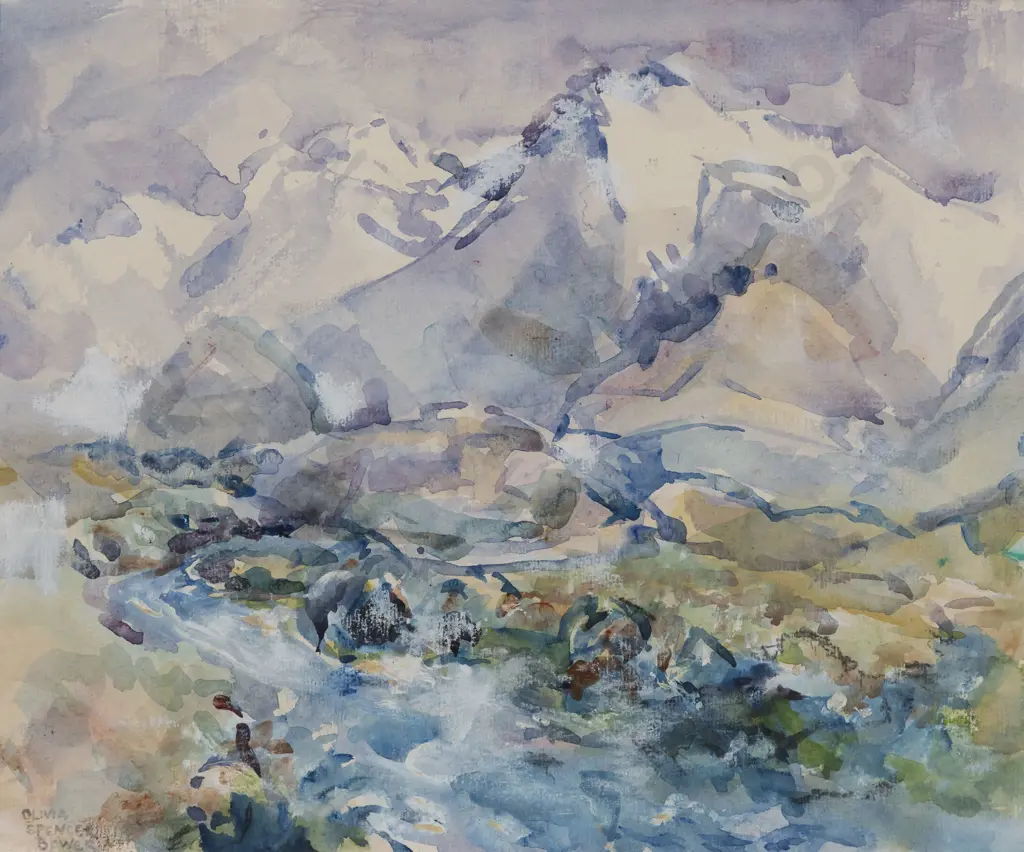 Olivia Spencer Bower (1905 - 1982) - The Kaikouras Image 1++