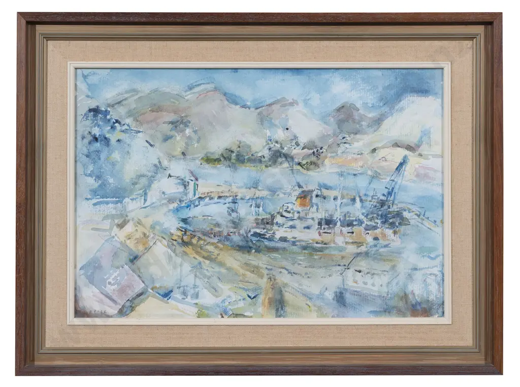 Evelyn Page (1899 - 1988) - Lyttelton Harbour Image 1++