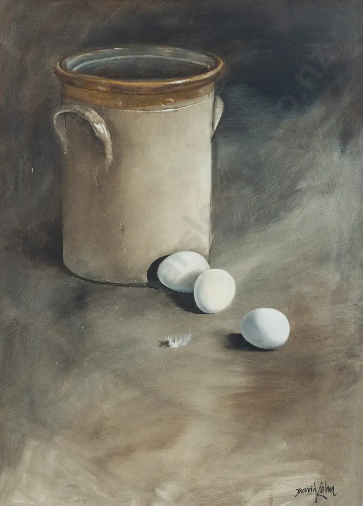 David John (b 1945) - Still Life With Eggs Image 1++