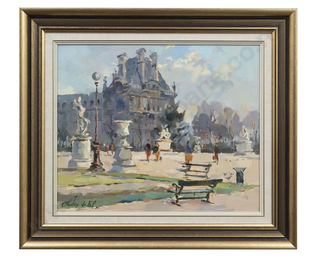 Gaston de Vel (1924 - 2010) - Near the Louvre - Paris Image 1++