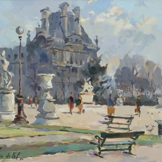 Gaston de Vel (1924 - 2010) - Near the Louvre - Paris