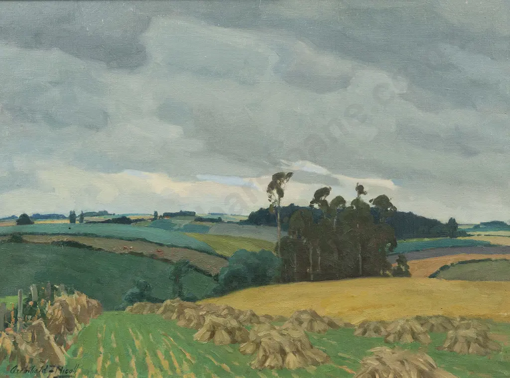 Archibald Nicoll (1886 - 1953) - Canterbury Wheat Belt Image 1++