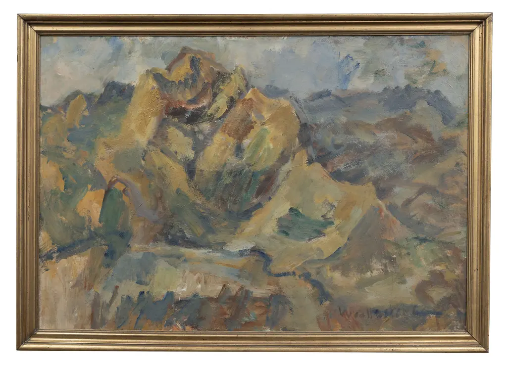 Mountford Tosswill (Toss) Woollaston (1910 - 1998) - Sunset at Bayly's Hill Image 1++