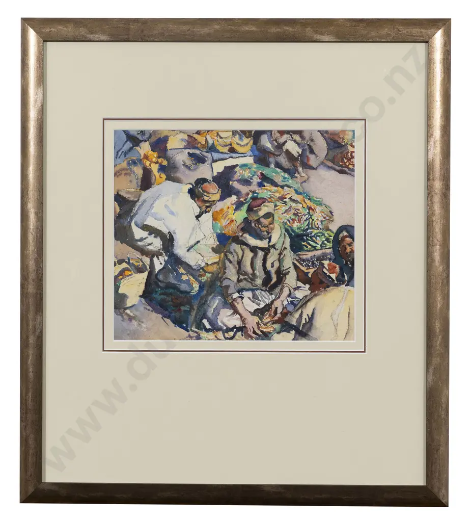 Maud Sherwood (1880 - 1956) - The Chilli Market - Tunis Image 1++