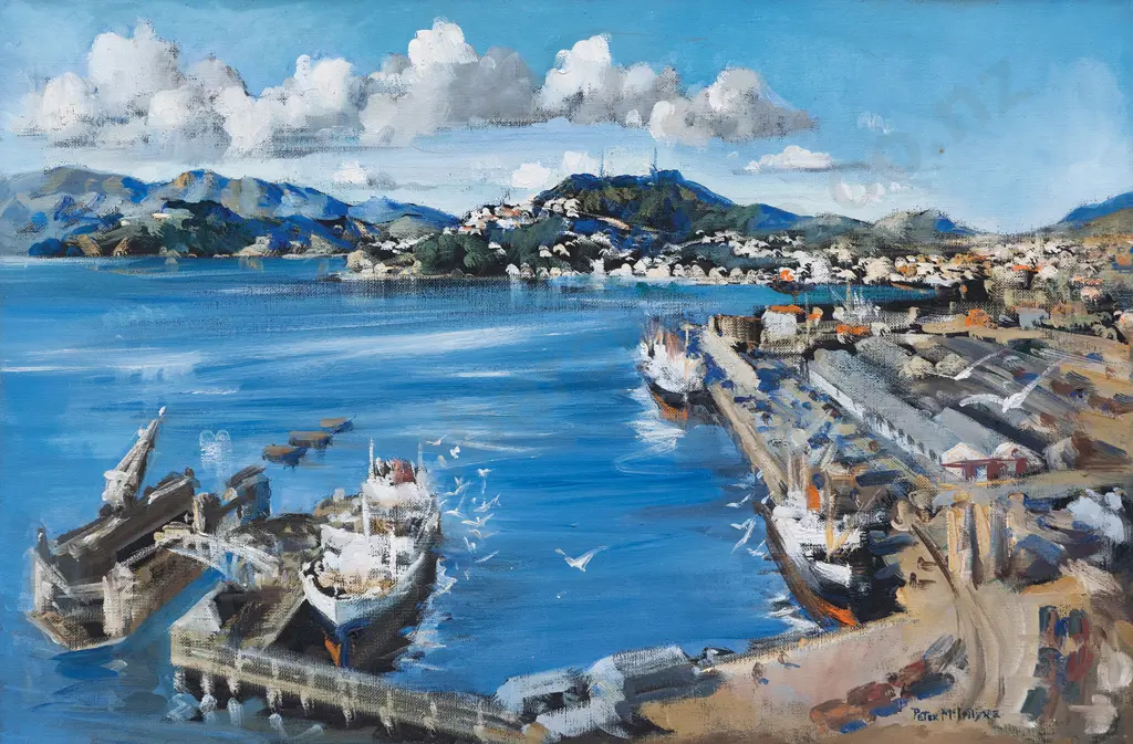 Peter McIntyre (1910 - 1995) - Wellington Harbour Image 1++