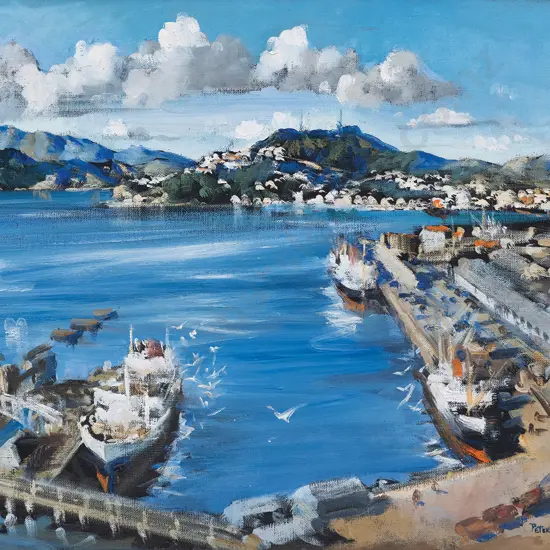 Peter McIntyre (1910 - 1995) - Wellington Harbour