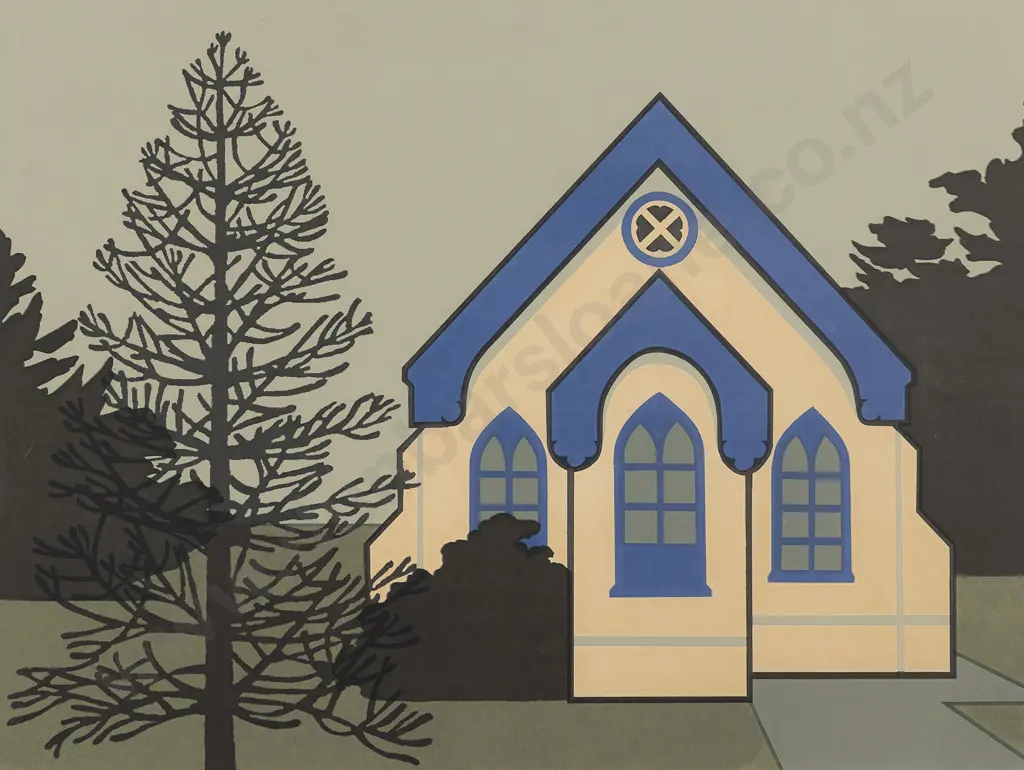 Robin White (b 1946) - Southland Monkey Puzzle Image 1++