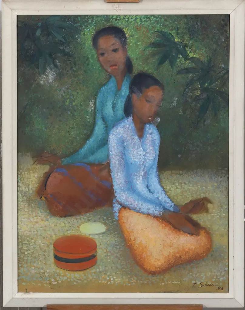 Theo Schoon (1915 - 1985) - Two Indonesian Girls Image 1++
