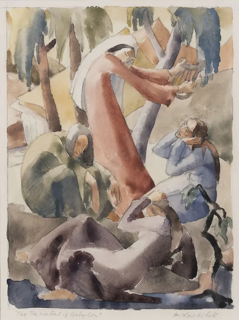 A Lois White (1903 - 1984) - By the Waters of Babylon Image 1++