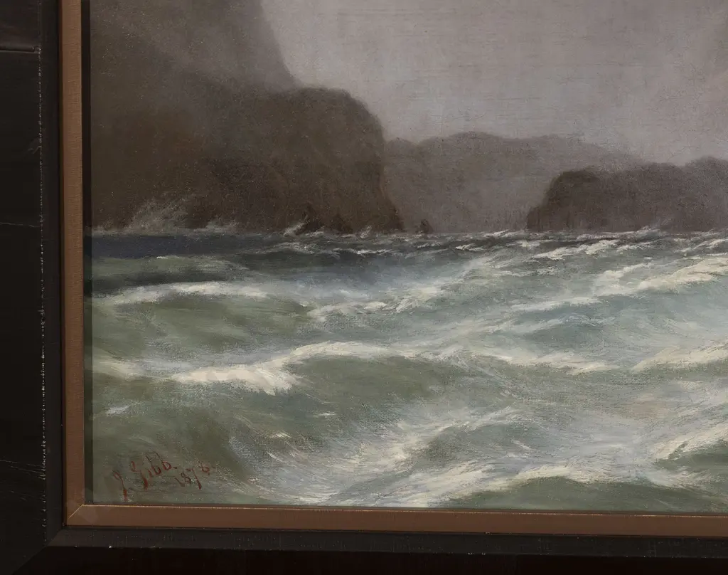 John Gibb (1831 - 1909) - Hawea Entering Dusky Sound in a Squall 26th Dec. 1877 Image 1++