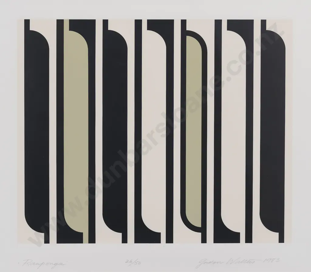 Gordon Walters (1919 - 1995) - Rauponga Image 1++