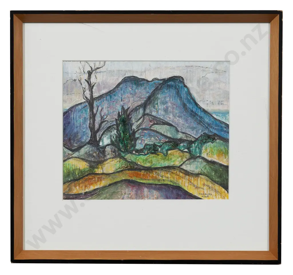 Charles Tole (1903 - 1988) - Hill Landscape - Taupo Image 1++