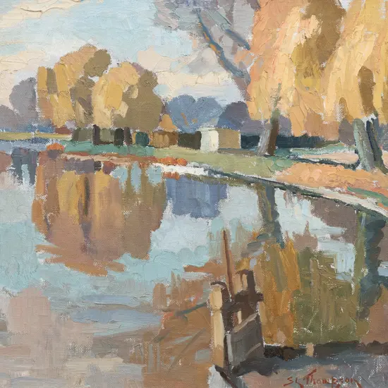Sydney Lough Thompson (1877 - 1973) - Autumn Victoria Lake