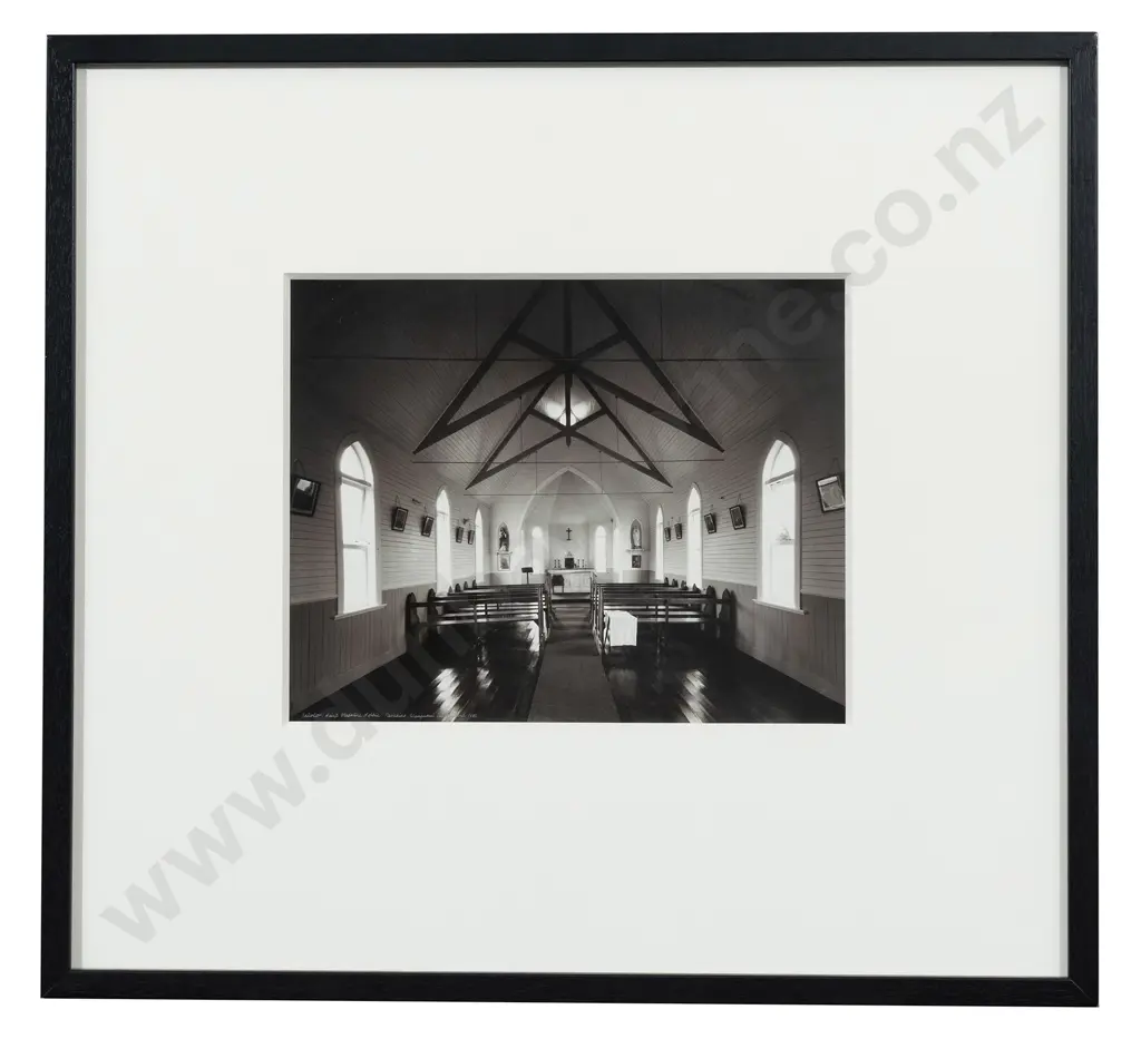 Laurence Aberhart (b 1949) - Interior: Saint Madeline Sophie - Parakino - Wanganui River 1982 Image 1++