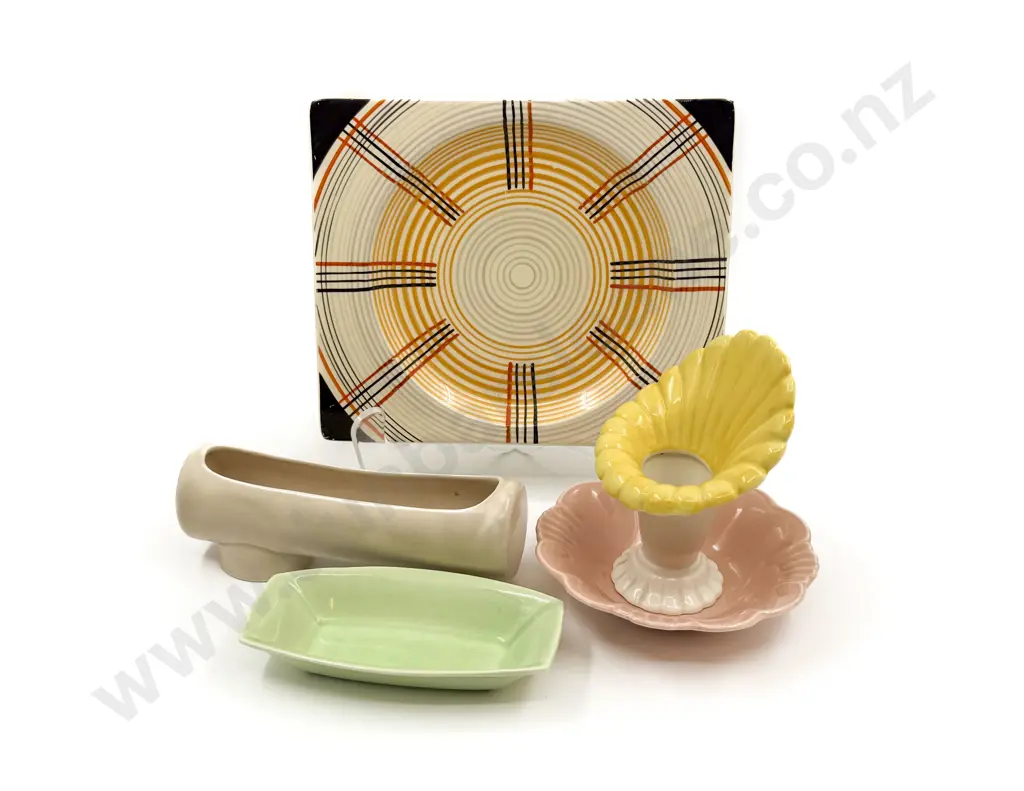 Five Pieces of Clarice Cliff China Image 1++
