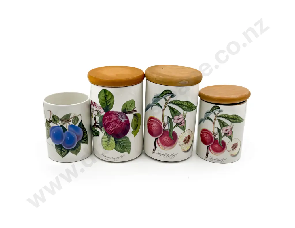 Pair of Port Meirion Lidded Canisters and Two Smaller (one lid missing) Image 1++