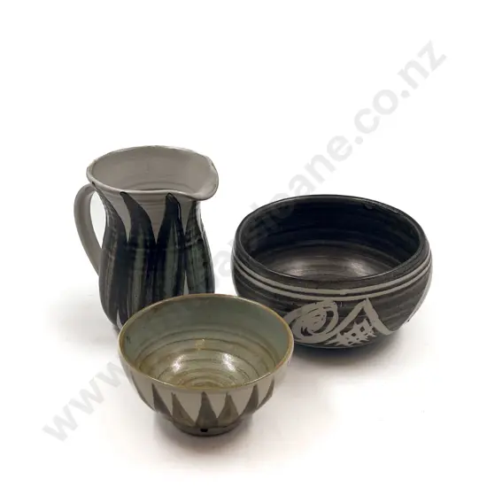 Three Pieces of Hamner Pottery