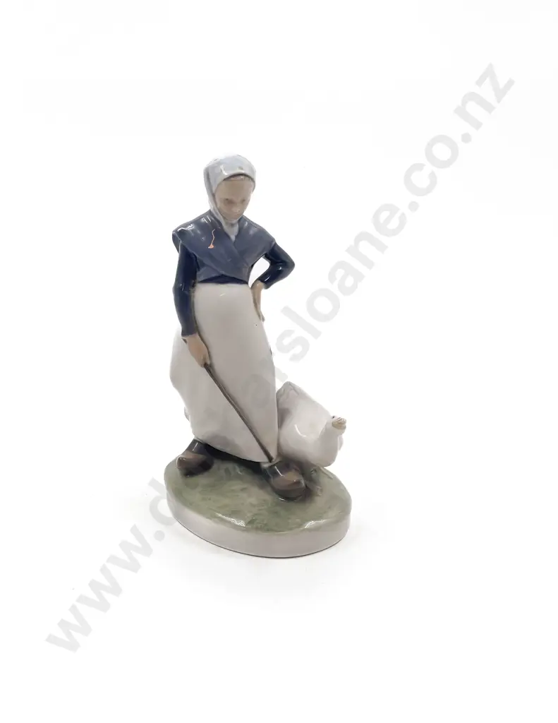 Royal Copenhagen Figure of Girl and Goose Image 1++