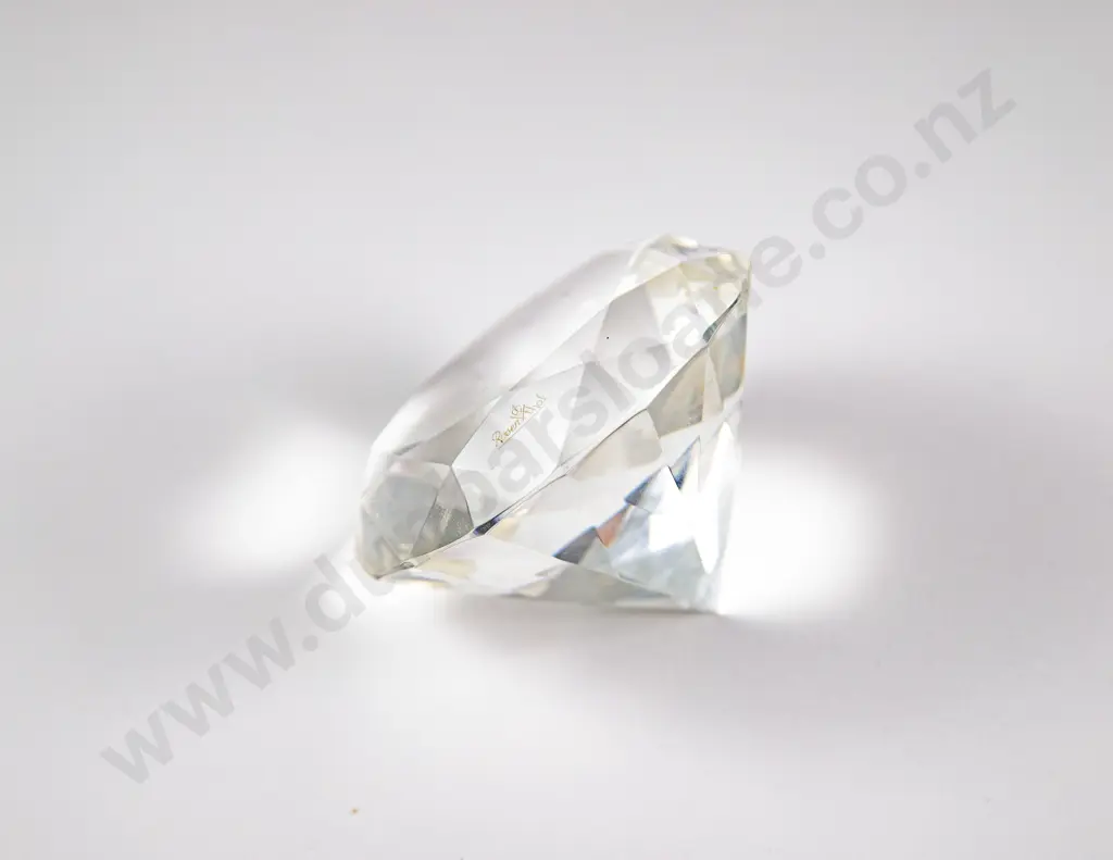 Boxed Rosenthal Diamond Gem Crystal Paperweight Image 1++