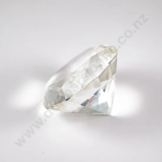 Boxed Rosenthal Diamond Gem Crystal Paperweight