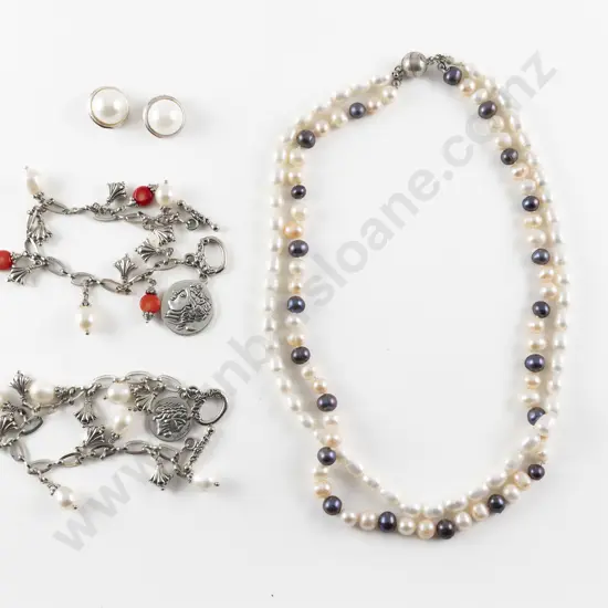 Double Strand Freshwater Pearls Necklace