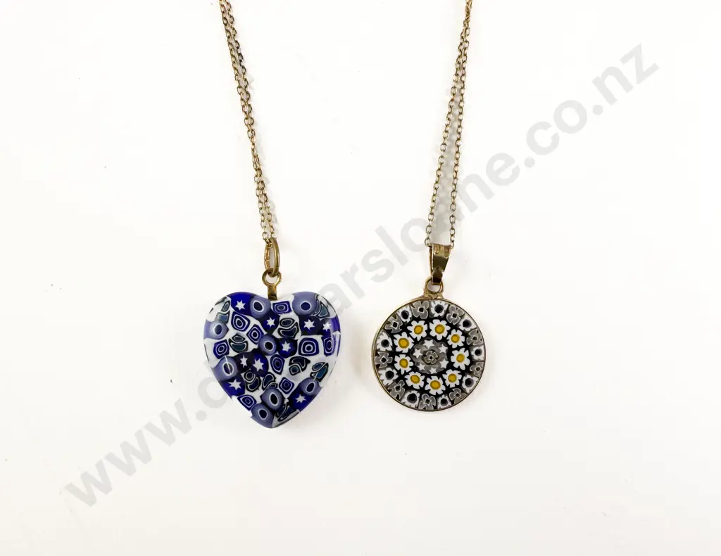 Two New Murano Glass Millefiori Pendants Image 1++