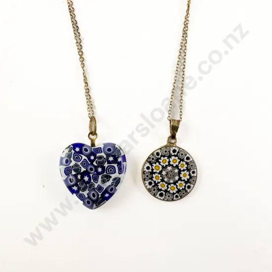 Two New Murano Glass Millefiori Pendants