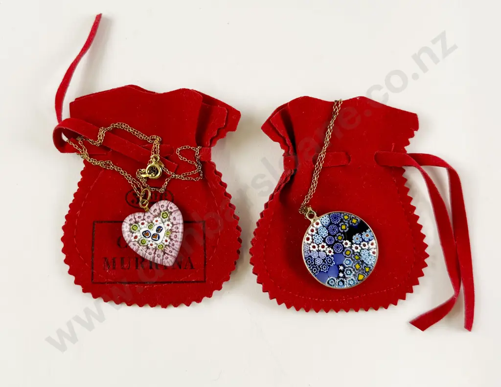 Two New Murano Glass Millefiori Pendants Image 1++