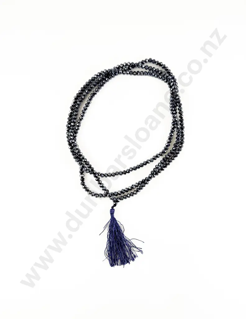 Opera Length Sapphire Crystal Bead Necklace Image 1++