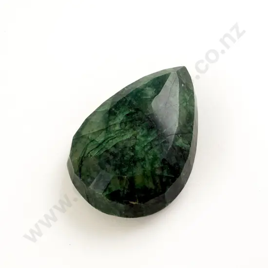 Large Green Emerald Mixed Pear Cut Gemstone
