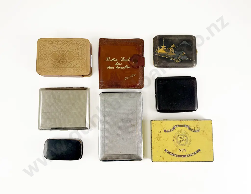 Victorian Snuff Box and Various Cig Cases and Purses Image 1++