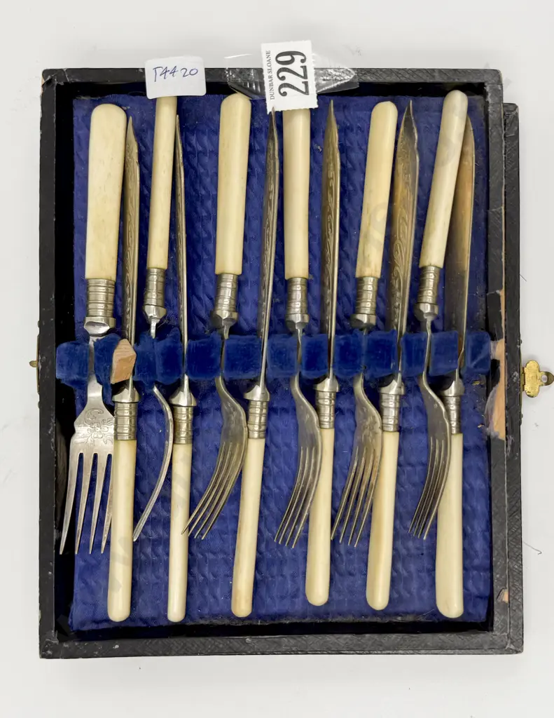 Boxed and Loose Bone and Horn Handled Cutlery Image 1++