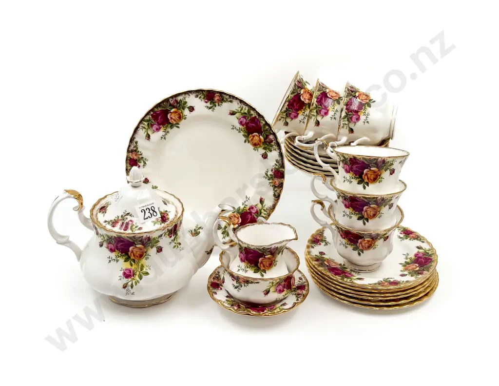 Royal Albert "Old Country Roses" Six Place Tea Set and Extras Image 1++