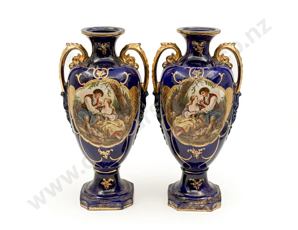 Pair of Decorative Mantle Vases Image 1++